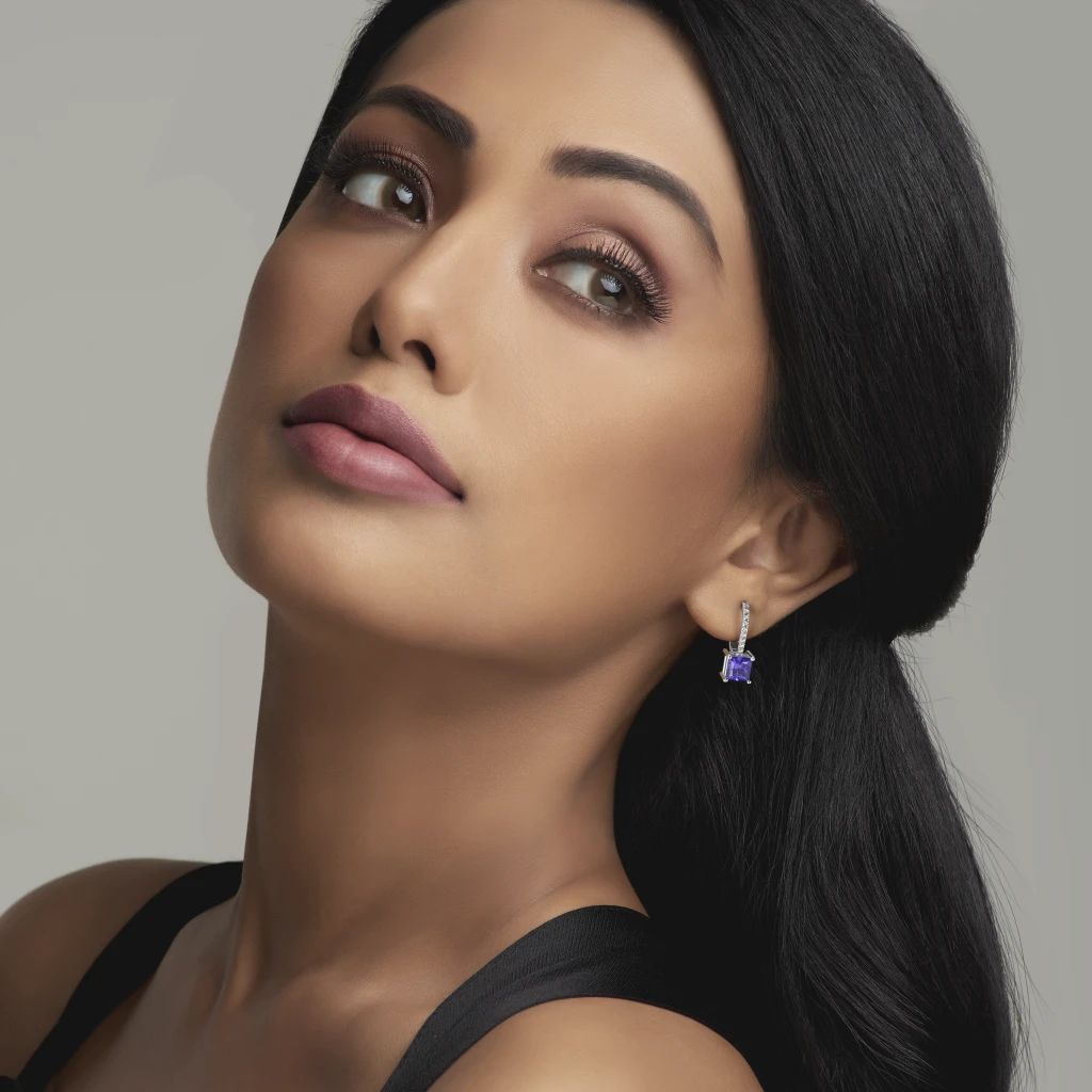 Ezra Amethyst Earrings - 925 SILVER