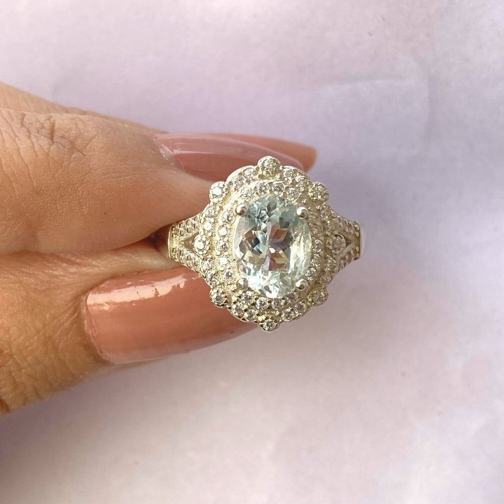 NATURAL AQUAMARINE - CELTIC CROWN - SENSATION Pakistan