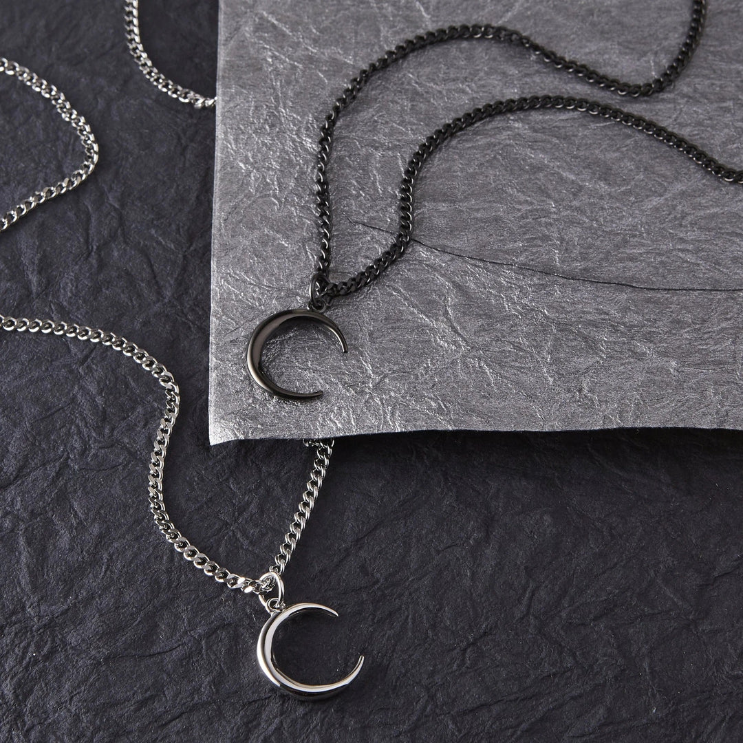 PREMIUM UNISEX CRESCENT NECKLACE | SILVER - SENSATION Pakistan
