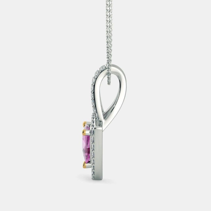 SERENA PINK SAPPHIRE Necklace - 925 SILVER - SENSATION Pakistan