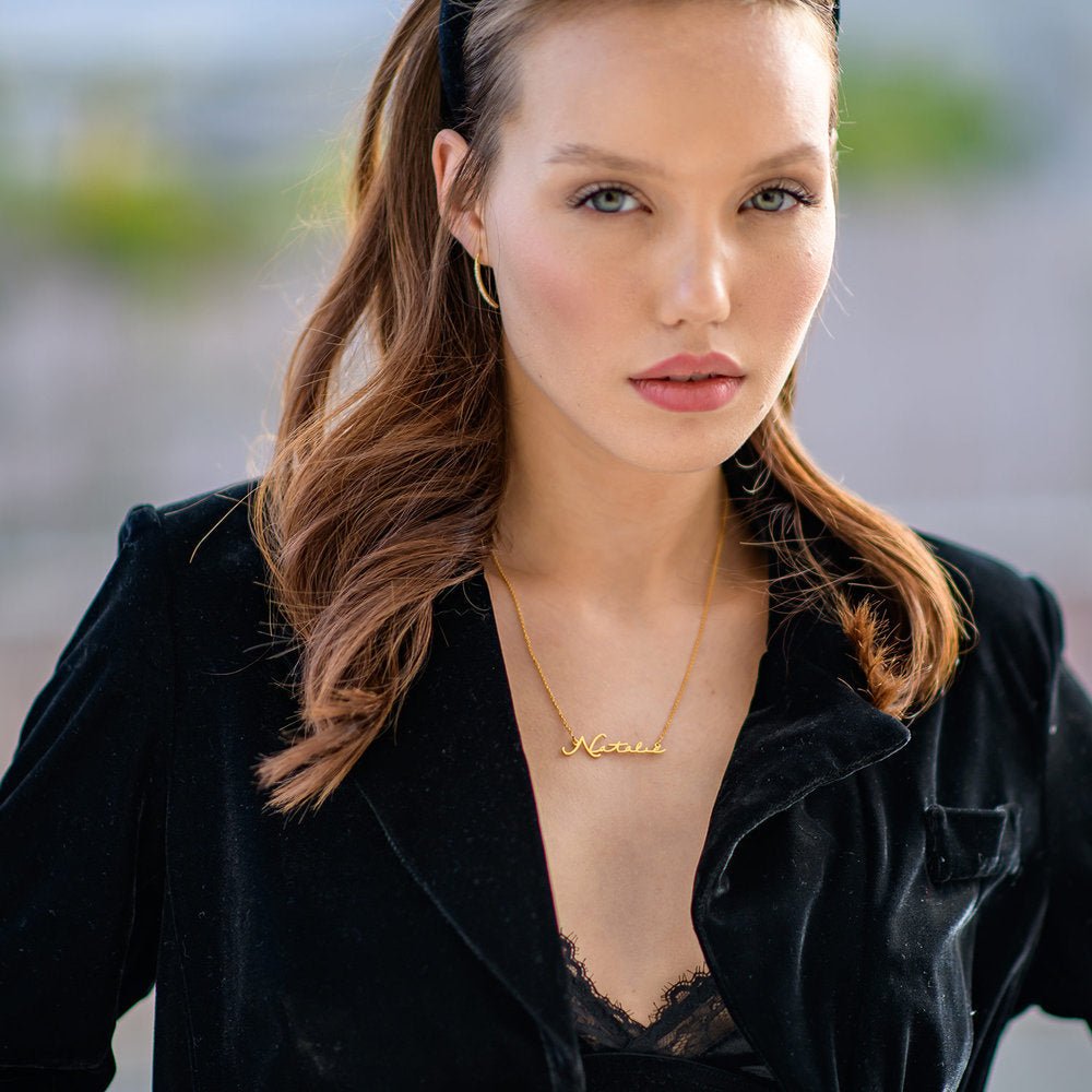 SIGNATURE NAME NECKLACE - GOLD PLATED - SENSATION Pakistan