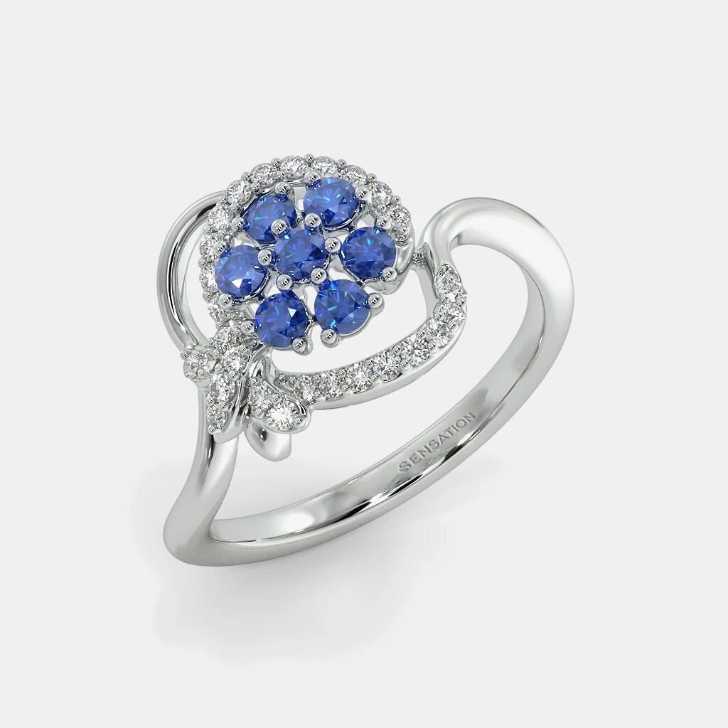 Sophin Diamond Ring- 925 Silver - SENSATION Pakistan