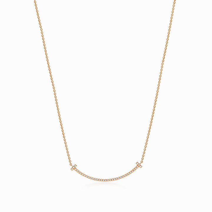 T SMILE ZIRCON INFUSED NECKLACE - 925 SILVER - SENSATION Pakistan