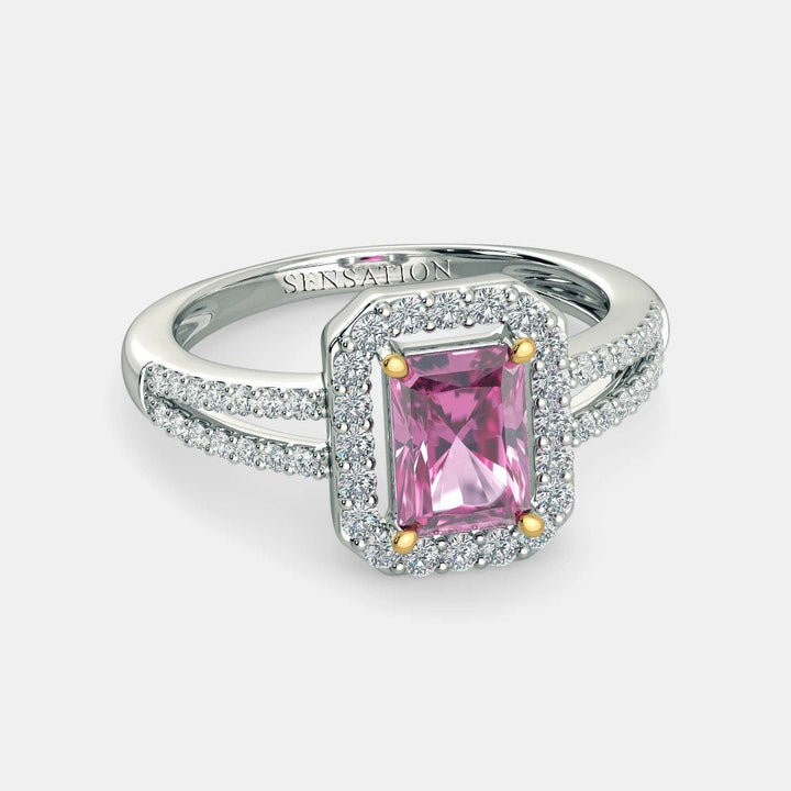 THE SERENA PINK SAPPHIRE RING - 925 SILVER - SENSATION Pakistan