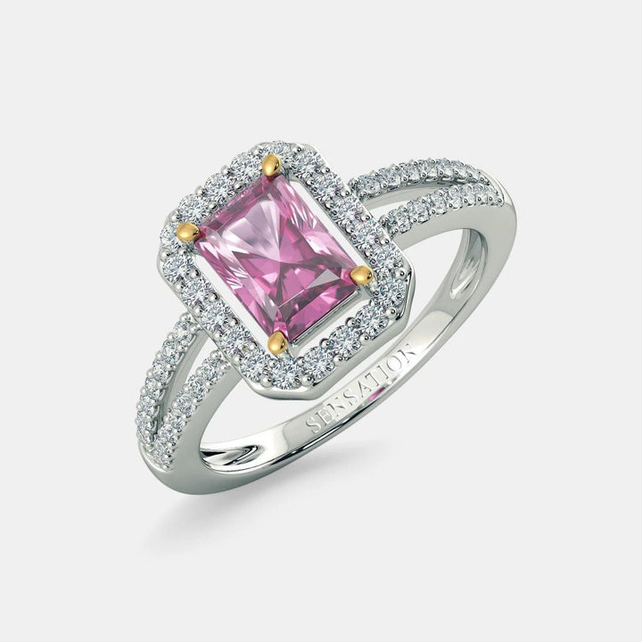 THE SERENA PINK SAPPHIRE RING - 925 SILVER - SENSATION Pakistan